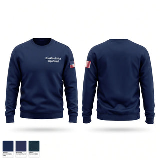 Crew Neck Sweatshirt, Brookline Police Department, Police, Teamtime, Team time, sublimation, custom sports apparel, team uniforms, spirit wear, spiritwear, sports uniforms, custom shirts, team store, custom team store, fundraiser sports, apparel fundraiser