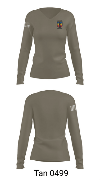 Womens Long Sleeve Vneck Shirt, 211th RTI, National Guard, Teamtime, Team time, sublimation, custom sports apparel, team uniforms, spirit wear, spiritwear, sports uniforms, custom shirts, team store, custom team store, fundraiser sports, apparel fundraiser