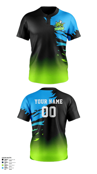 Two Button Baseball Jersey, Northeast Toros Football, Football, Teamtime, Team time, sublimation, custom sports apparel, team uniforms, spirit wear, spiritwear, sports uniforms, custom shirts, team store, custom team store, fundraiser sports, apparel fundraiser
