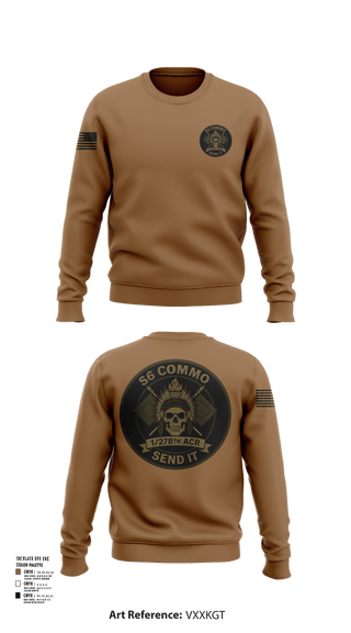 Crew Neck Sweatshirt, 1/278th ACR, , Teamtime, Team time, sublimation, custom sports apparel, team uniforms, spirit wear, spiritwear, sports uniforms, custom shirts, team store, custom team store, fundraiser sports, apparel fundraiser