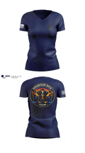 Mountain Bike Team 12317033 Women's Short Sleeve V-neck Shirt - 2