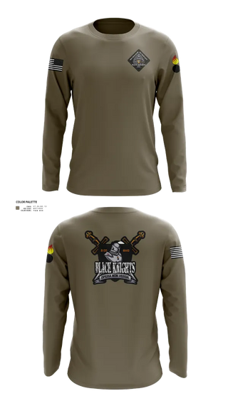 Long Sleeve Performance Shirt, B Co 832nd OD BN, , Teamtime, Team time, sublimation, custom sports apparel, team uniforms, spirit wear, spiritwear, sports uniforms, custom shirts, team store, custom team store, fundraiser sports, apparel fundraiser