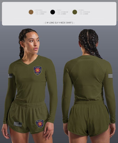 PCFD 82208638 Women's Long Sleeve V-neck Shirt - 3