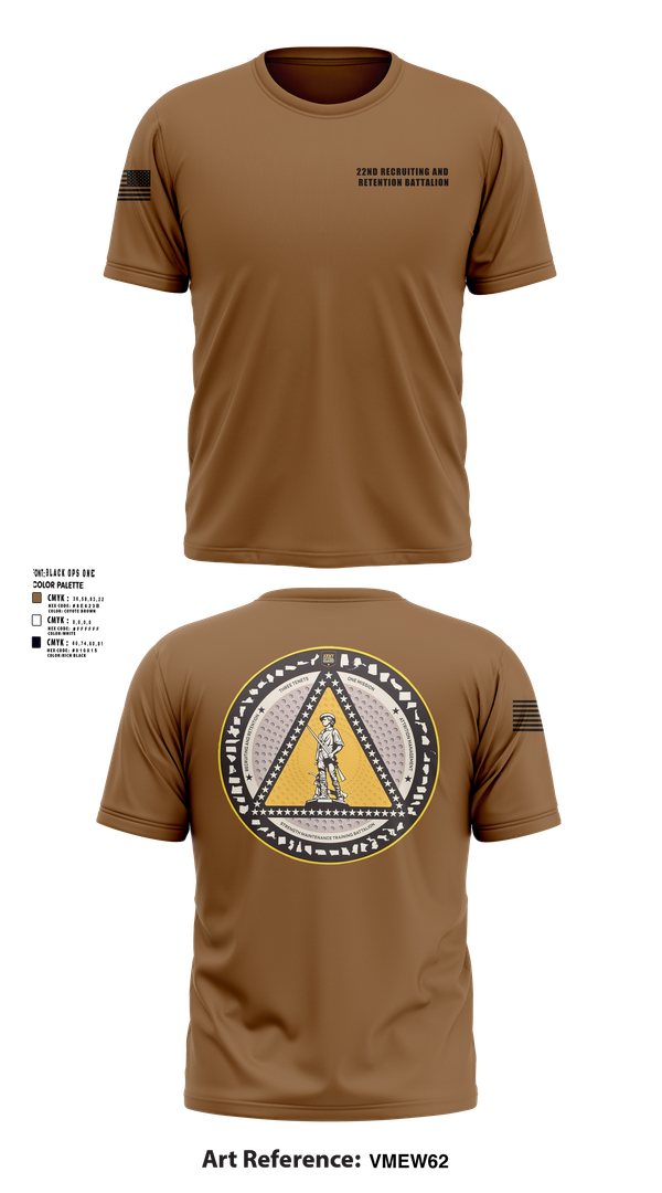 Short Sleeve Performance Shirt, 22nd Recruiting and Retention Battalion, , Teamtime, Team time, sublimation, custom sports apparel, team uniforms, spirit wear, spiritwear, sports uniforms, custom shirts, team store, custom team store, fundraiser sports, apparel fundraiser