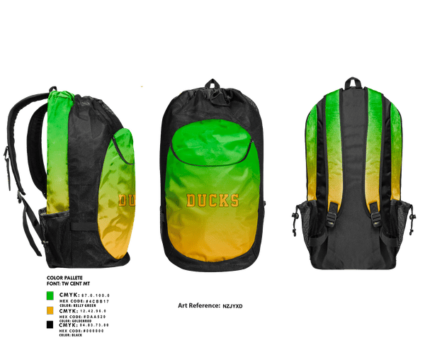 Gear Bag, Ducks, Softball, Teamtime, Team time, sublimation, custom sports apparel, team uniforms, spirit wear, spiritwear, sports uniforms, custom shirts, team store, custom team store, fundraiser sports, apparel fundraiser