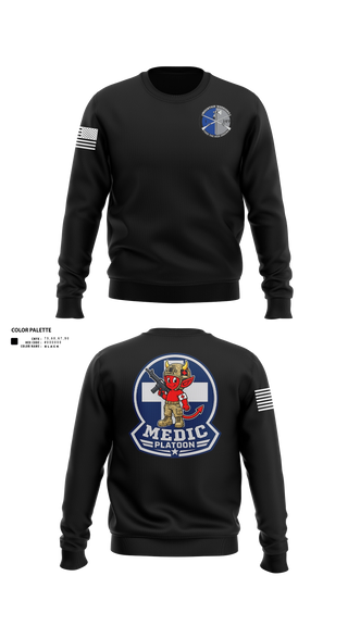 Crew Neck Sweatshirt, Medic, National Guard, Teamtime, Team time, sublimation, custom sports apparel, team uniforms, spirit wear, spiritwear, sports uniforms, custom shirts, team store, custom team store, fundraiser sports, apparel fundraiser
