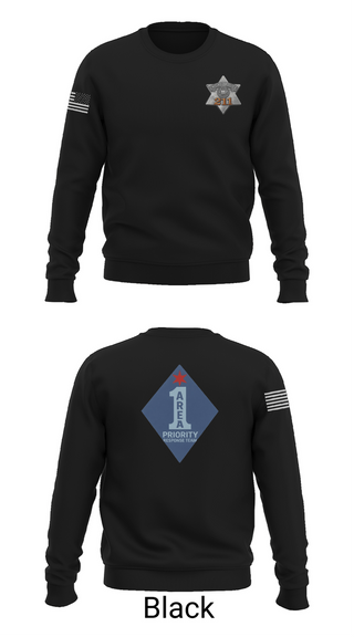 Crew Neck Sweatshirt, Chicago Police Area 1 PRT, Police, Teamtime, Team time, sublimation, custom sports apparel, team uniforms, spirit wear, spiritwear, sports uniforms, custom shirts, team store, custom team store, fundraiser sports, apparel fundraiser