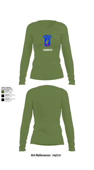 Womens Long Sleeve Vneck Shirt, Wombats, , Teamtime, Team time, sublimation, custom sports apparel, team uniforms, spirit wear, spiritwear, sports uniforms, custom shirts, team store, custom team store, fundraiser sports, apparel fundraiser