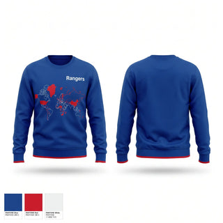 Crew Neck Sweatshirt, Rangers, Softball, Teamtime, Team time, sublimation, custom sports apparel, team uniforms, spirit wear, spiritwear, sports uniforms, custom shirts, team store, custom team store, fundraiser sports, apparel fundraiser