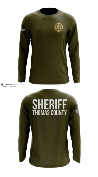 Long Sleeve Performance Shirt, Thomas county sheriff's office, Police, Teamtime, Team time, sublimation, custom sports apparel, team uniforms, spirit wear, spiritwear, sports uniforms, custom shirts, team store, custom team store, fundraiser sports, apparel fundraiser