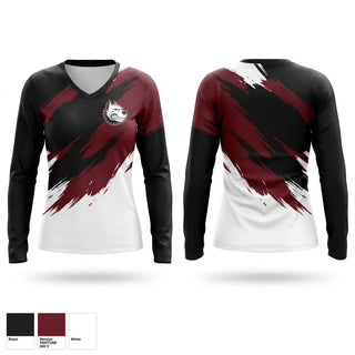Womens Long Sleeve Vneck Shirt, mississippi dawgz, , Teamtime, Team time, sublimation, custom sports apparel, team uniforms, spirit wear, spiritwear, sports uniforms, custom shirts, team store, custom team store, fundraiser sports, apparel fundraiser