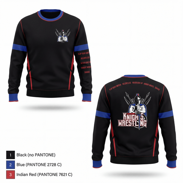 Crew Neck Sweatshirt, Lawrence County Knights, Wrestling, Teamtime, Team time, sublimation, custom sports apparel, team uniforms, spirit wear, spiritwear, sports uniforms, custom shirts, team store, custom team store, fundraiser sports, apparel fundraiser