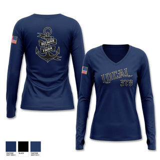 Womens Long Sleeve Vneck Shirt, Belmar Ems 378, EMS/EMT, Teamtime, Team time, sublimation, custom sports apparel, team uniforms, spirit wear, spiritwear, sports uniforms, custom shirts, team store, custom team store, fundraiser sports, apparel fundraiser