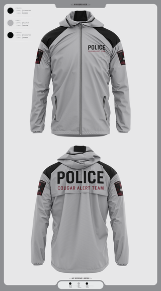 Windbreaker, Cougar Alert Team 1, Police, Teamtime, Team time, sublimation, custom sports apparel, team uniforms, spirit wear, spiritwear, sports uniforms, custom shirts, team store, custom team store, fundraiser sports, apparel fundraiser