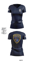 Cuyahoga Falls Police Department  Women's Short Sleeve V-neck Shirt - 25