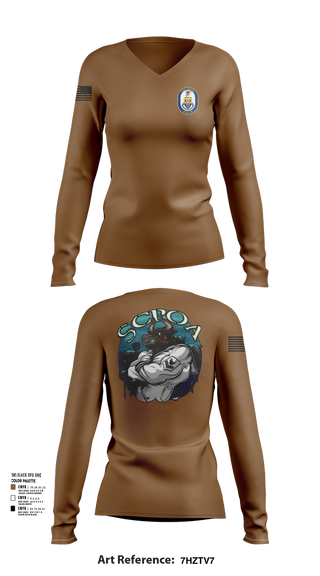 Womens Long Sleeve Vneck Shirt, Scpoa, Navy, Teamtime, Team time, sublimation, custom sports apparel, team uniforms, spirit wear, spiritwear, sports uniforms, custom shirts, team store, custom team store, fundraiser sports, apparel fundraiser