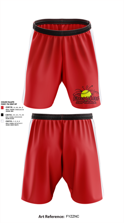 WV Firecrackers 3907057 Athletic Shorts With Pockets - 1