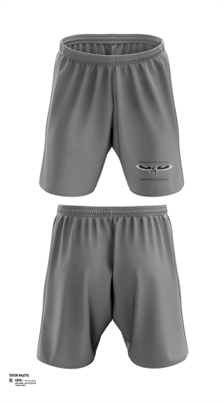 Athletic Shorts With Pockets, Westerville Central Swimming & Diving, Swimming, Teamtime, Team time, sublimation, custom sports apparel, team uniforms, spirit wear, spiritwear, sports uniforms, custom shirts, team store, custom team store, fundraiser sports, apparel fundraiser