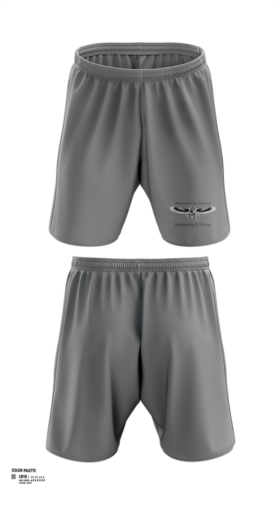 Westerville Central Swimming & Diving 56583573 Athletic Shorts With Pockets - 48