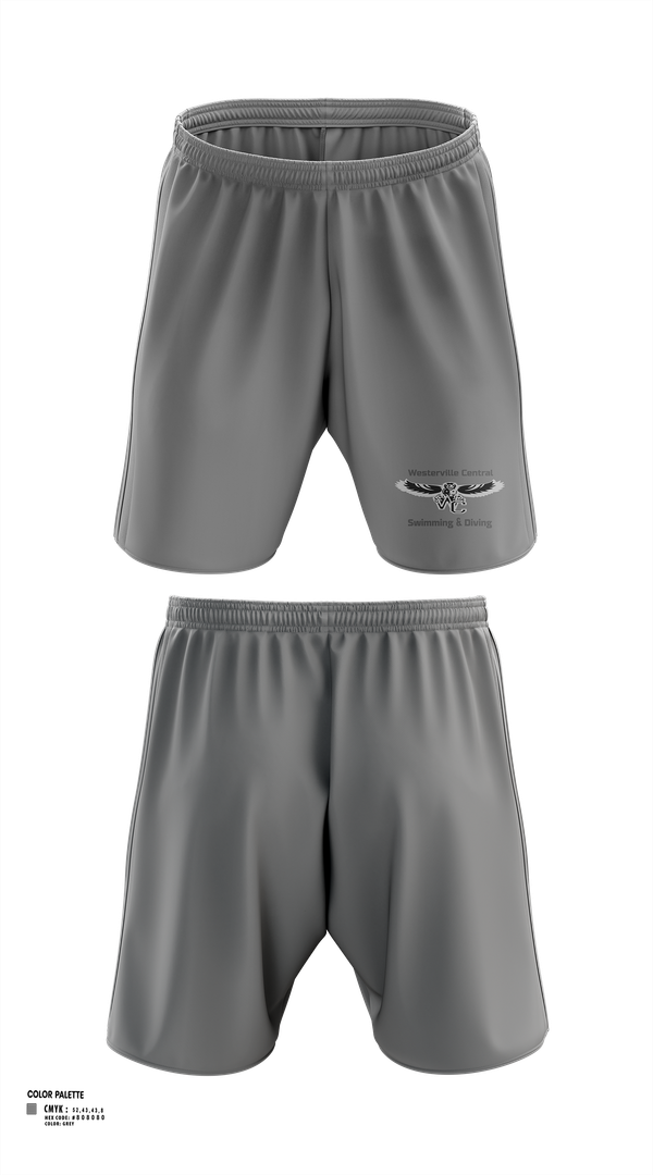 Athletic Shorts With Pockets, Westerville Central Swimming & Diving, Swimming, Teamtime, Team time, sublimation, custom sports apparel, team uniforms, spirit wear, spiritwear, sports uniforms, custom shirts, team store, custom team store, fundraiser sports, apparel fundraiser