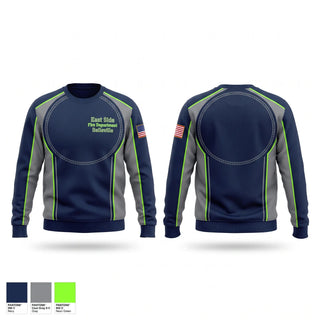 Crew Neck Sweatshirt, East Side Fire Department (Belleville), Fire Department, Teamtime, Team time, sublimation, custom sports apparel, team uniforms, spirit wear, spiritwear, sports uniforms, custom shirts, team store, custom team store, fundraiser sports, apparel fundraiser