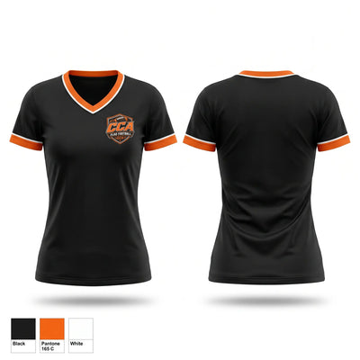 Copper City Athletics Women's Short Sleeve V-neck Shirt - 1