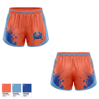 Womens Shorts, Back bay blue crabs, Baseball, Teamtime, Team time, sublimation, custom sports apparel, team uniforms, spirit wear, spiritwear, sports uniforms, custom shirts, team store, custom team store, fundraiser sports, apparel fundraiser