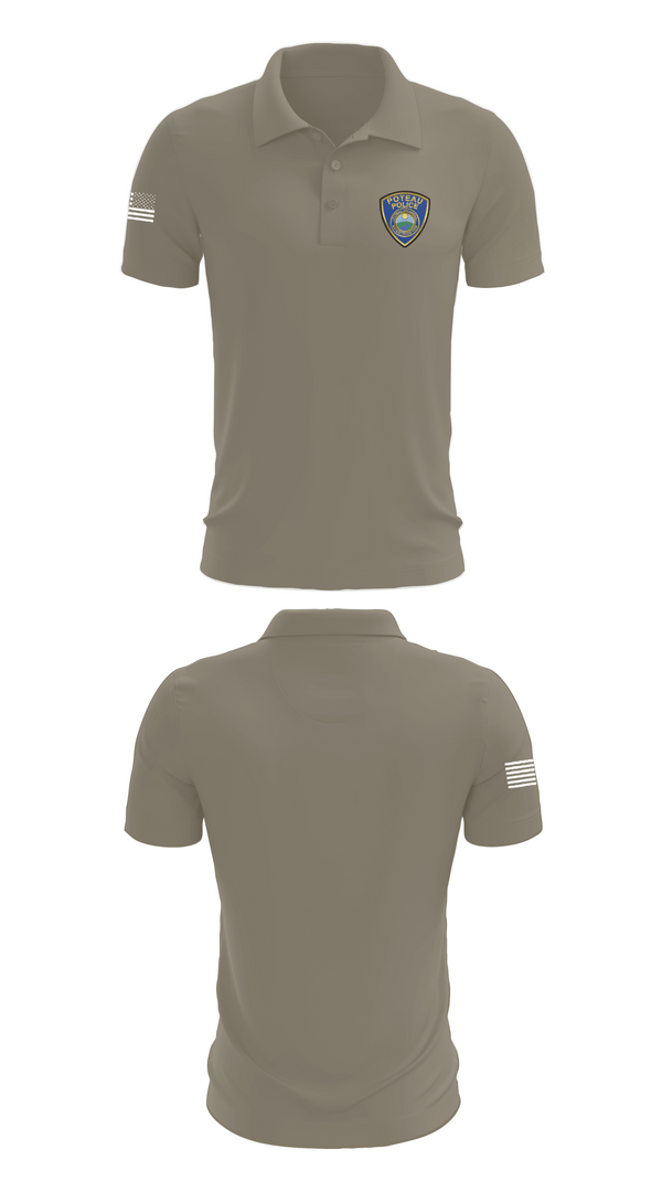 Short Sleeve Performance Polo, Poteau Police Department, Police, Teamtime, Team time, sublimation, custom sports apparel, team uniforms, spirit wear, spiritwear, sports uniforms, custom shirts, team store, custom team store, fundraiser sports, apparel fundraiser