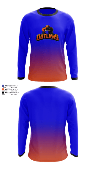 Long Sleeve Performance Shirt, South Kentucky Outlaws, , Teamtime, Team time, sublimation, custom sports apparel, team uniforms, spirit wear, spiritwear, sports uniforms, custom shirts, team store, custom team store, fundraiser sports, apparel fundraiser
