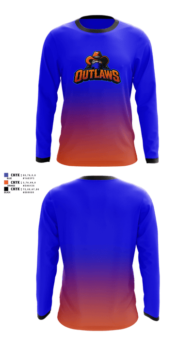 South Kentucky Outlaws 66012093 Long Sleeve Performance Shirt 3