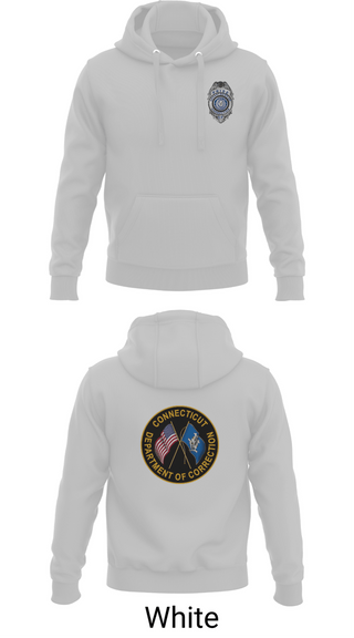 Hoodie, Connecticut Department of Corrections, Police, Teamtime, Team time, sublimation, custom sports apparel, team uniforms, spirit wear, spiritwear, sports uniforms, custom shirts, team store, custom team store, fundraiser sports, apparel fundraiser