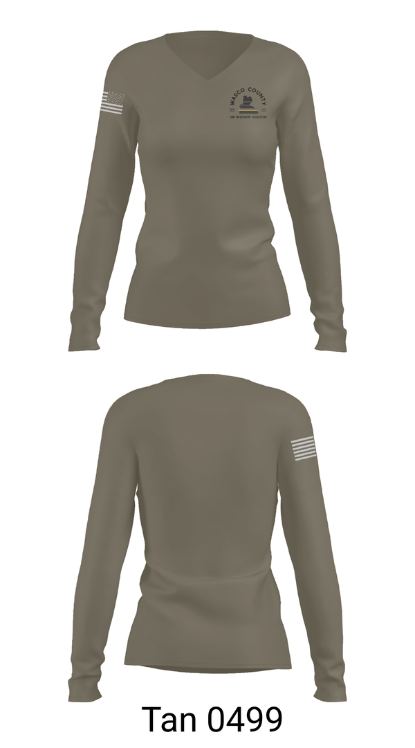 Womens Long Sleeve Vneck Shirt, WCLEA, Police, Teamtime, Team time, sublimation, custom sports apparel, team uniforms, spirit wear, spiritwear, sports uniforms, custom shirts, team store, custom team store, fundraiser sports, apparel fundraiser