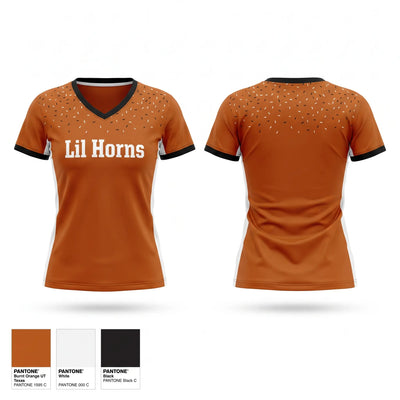 Lil’ Horns Women's Short Sleeve V-neck Shirt - 1