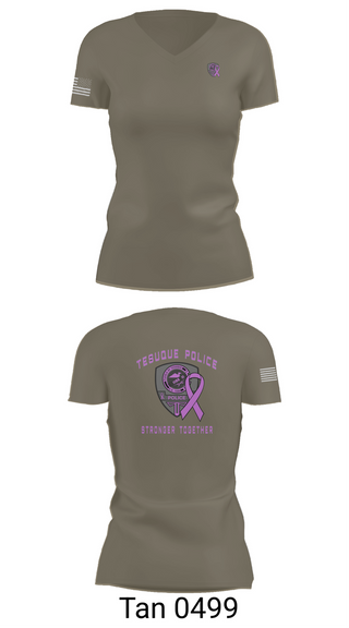 Womens Short Sleeve Vneck Shirt, Tesuque Police Dept, , Teamtime, Team time, sublimation, custom sports apparel, team uniforms, spirit wear, spiritwear, sports uniforms, custom shirts, team store, custom team store, fundraiser sports, apparel fundraiser