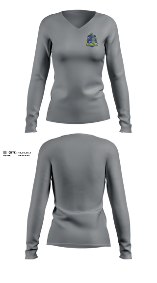 Womens Long Sleeve Vneck Shirt, Gaming and Technology academy, Spirit Store, Teamtime, Team time, sublimation, custom sports apparel, team uniforms, spirit wear, spiritwear, sports uniforms, custom shirts, team store, custom team store, fundraiser sports, apparel fundraiser
