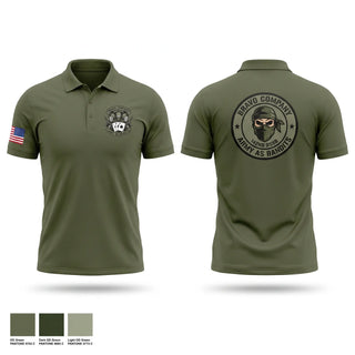 Short Sleeve Performance Polo, 142nd DSSB Bravo Company, Army, Teamtime, Team time, sublimation, custom sports apparel, team uniforms, spirit wear, spiritwear, sports uniforms, custom shirts, team store, custom team store, fundraiser sports, apparel fundraiser