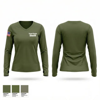 Womens Long Sleeve Vneck Shirt, Turner County Sheriff, Police, Teamtime, Team time, sublimation, custom sports apparel, team uniforms, spirit wear, spiritwear, sports uniforms, custom shirts, team store, custom team store, fundraiser sports, apparel fundraiser
