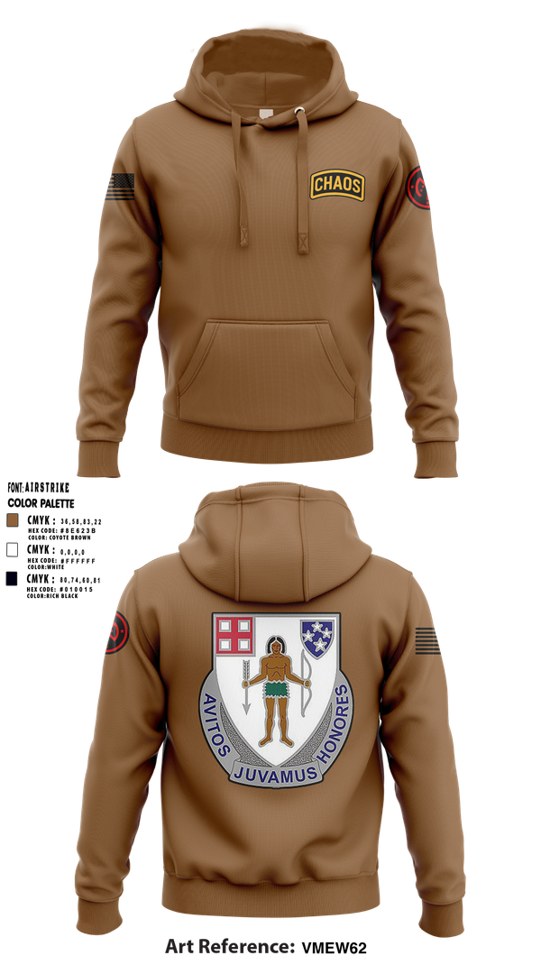 Hoodie, Chaos Company, 1-182 Infantry, , Teamtime, Team time, sublimation, custom sports apparel, team uniforms, spirit wear, spiritwear, sports uniforms, custom shirts, team store, custom team store, fundraiser sports, apparel fundraiser