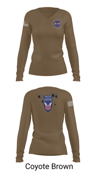 Womens Long Sleeve Vneck Shirt, 440th CBRN CO, , Teamtime, Team time, sublimation, custom sports apparel, team uniforms, spirit wear, spiritwear, sports uniforms, custom shirts, team store, custom team store, fundraiser sports, apparel fundraiser