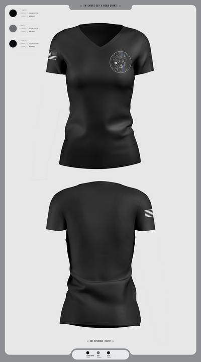 CERT 54440153 Women's Short Sleeve V-neck Shirt - 1