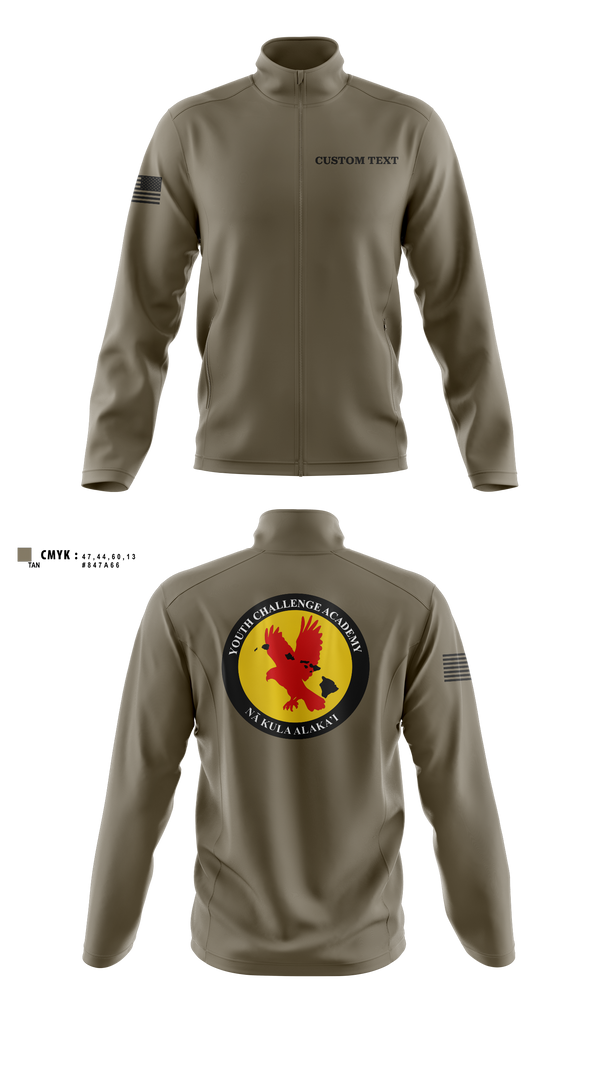 Fleece Jacket, Youth Challenge Academy, National Guard, Teamtime, Team time, sublimation, custom sports apparel, team uniforms, spirit wear, spiritwear, sports uniforms, custom shirts, team store, custom team store, fundraiser sports, apparel fundraiser