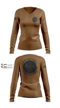 628 Security Forces 44649927 Women's Long Sleeve V-neck Shirt - 3
