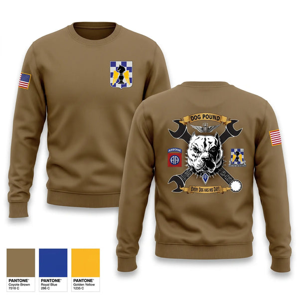 Crew Neck Sweatshirt, 2-82 Corsair, Army, Teamtime, Team time, sublimation, custom sports apparel, team uniforms, spirit wear, spiritwear, sports uniforms, custom shirts, team store, custom team store, fundraiser sports, apparel fundraiser