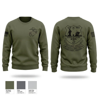 Crew Neck Sweatshirt, 2nd Battalion, 25th Marines, Marines, Teamtime, Team time, sublimation, custom sports apparel, team uniforms, spirit wear, spiritwear, sports uniforms, custom shirts, team store, custom team store, fundraiser sports, apparel fundraiser