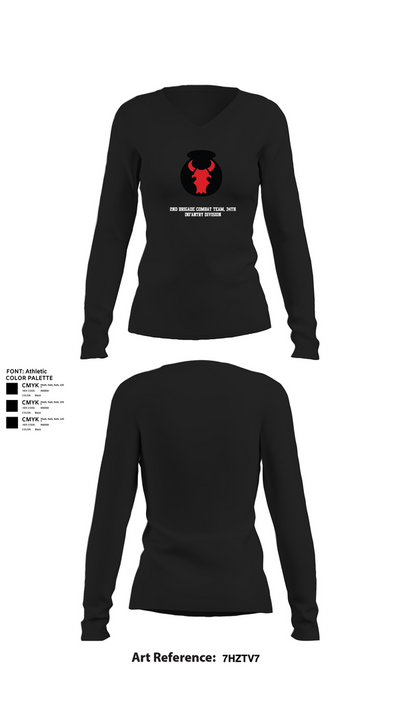 2nd Brigade Combat Team, 34th Infantry Division 70641214 Women's Long Sleeve V-neck Shirt - 21