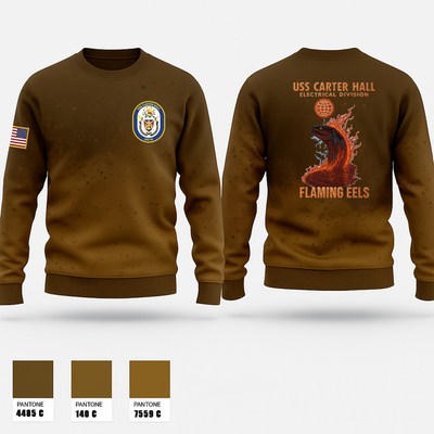Uss Carter Hall 96042318 Crew Neck Sweatshirt - 1