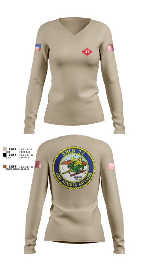 Womens Long Sleeve Vneck Shirt, NMCB  27, Navy, Teamtime, Team time, sublimation, custom sports apparel, team uniforms, spirit wear, spiritwear, sports uniforms, custom shirts, team store, custom team store, fundraiser sports, apparel fundraiser