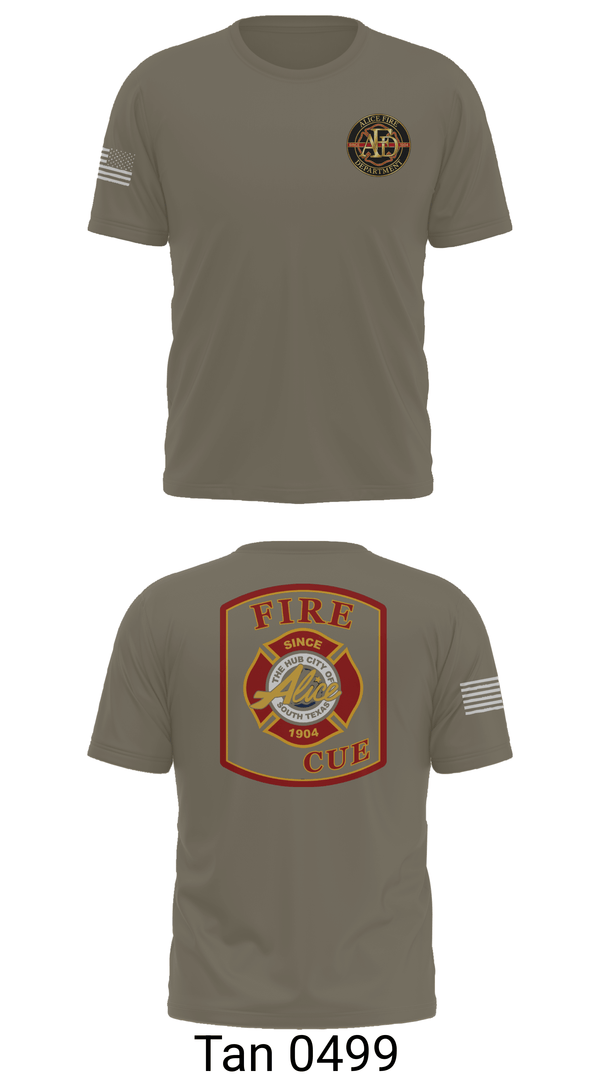 Old School Cotton Feel Shirt, Alice Fire Rescue, Fire Department, Teamtime, Team time, sublimation, custom sports apparel, team uniforms, spirit wear, spiritwear, sports uniforms, custom shirts, team store, custom team store, fundraiser sports, apparel fundraiser