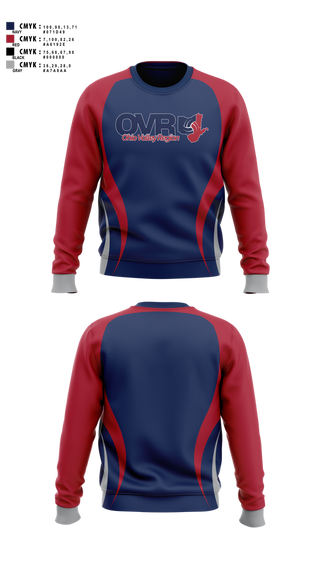 Crew Neck Sweatshirt, Ohio Valley Region Volleyball, Women's Volleyball, Teamtime, Team time, sublimation, custom sports apparel, team uniforms, spirit wear, spiritwear, sports uniforms, custom shirts, team store, custom team store, fundraiser sports, apparel fundraiser