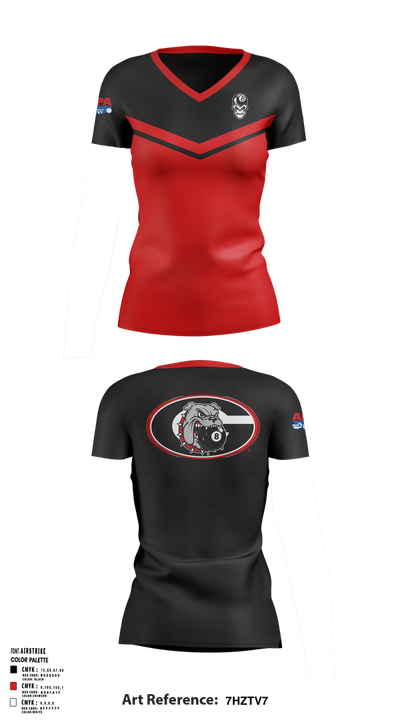 Georgia’s Bulldogs 59919230 Women's Short Sleeve V-neck Shirt - 1
